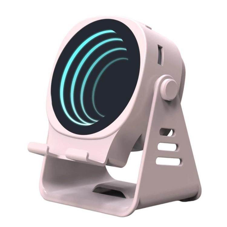 Altoparlante a induzione wireless con supporto per telefono, altoparlante Bluetooth multifunzione da scrivania con luce notturna