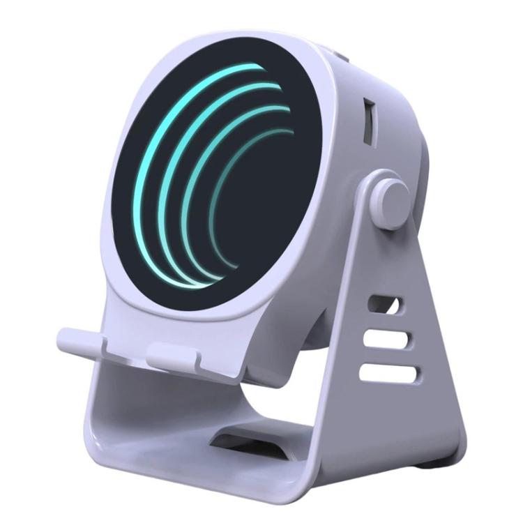 Altoparlante a induzione wireless con supporto per telefono, altoparlante Bluetooth multifunzione da scrivania con luce notturna