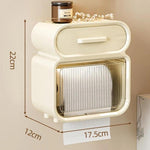Porta fazzoletti da bagno impermeabile, a parete, senza forature, per bagno e toilette, Small White, Large White, Small White Gold, Large White Gold, Small Green, Large Green, Small Green Gold, Large Green Gold