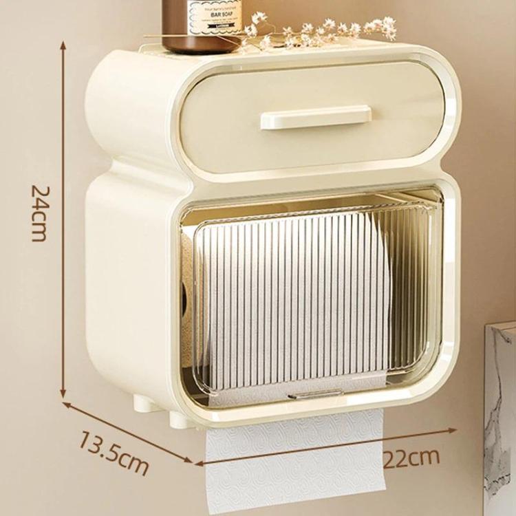 Porta fazzoletti da bagno impermeabile, a parete, senza forature, per bagno e toilette, Small White, Large White, Small White Gold, Large White Gold, Small Green, Large Green, Small Green Gold, Large Green Gold