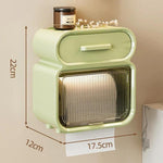 Porta fazzoletti da bagno impermeabile, a parete, senza forature, per bagno e toilette, Small White, Large White, Small White Gold, Large White Gold, Small Green, Large Green, Small Green Gold, Large Green Gold