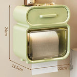 Porta fazzoletti da bagno impermeabile, a parete, senza forature, per bagno e toilette, Small White, Large White, Small White Gold, Large White Gold, Small Green, Large Green, Small Green Gold, Large Green Gold