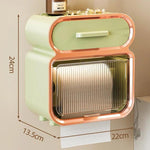 Porta fazzoletti da bagno impermeabile, a parete, senza forature, per bagno e toilette, Small White, Large White, Small White Gold, Large White Gold, Small Green, Large Green, Small Green Gold, Large Green Gold