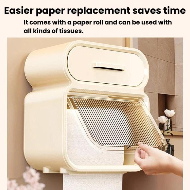 Porta fazzoletti da bagno impermeabile, a parete, senza forature, per bagno e toilette, Small White, Large White, Small White Gold, Large White Gold, Small Green, Large Green, Small Green Gold, Large Green Gold