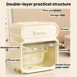 Porta fazzoletti da bagno impermeabile, a parete, senza forature, per bagno e toilette, Small White, Large White, Small White Gold, Large White Gold, Small Green, Large Green, Small Green Gold, Large Green Gold