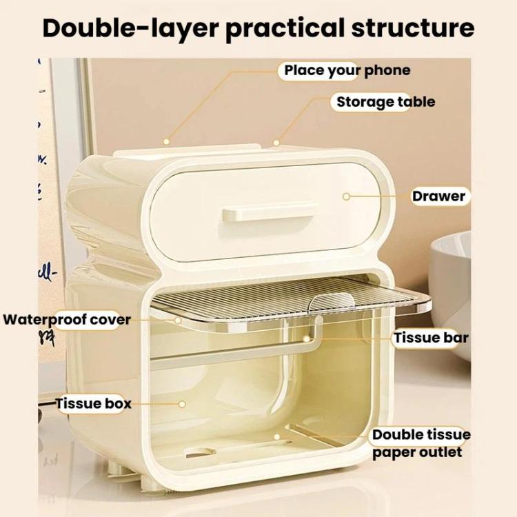 Porta fazzoletti da bagno impermeabile, a parete, senza forature, per bagno e toilette, Small White, Large White, Small White Gold, Large White Gold, Small Green, Large Green, Small Green Gold, Large Green Gold