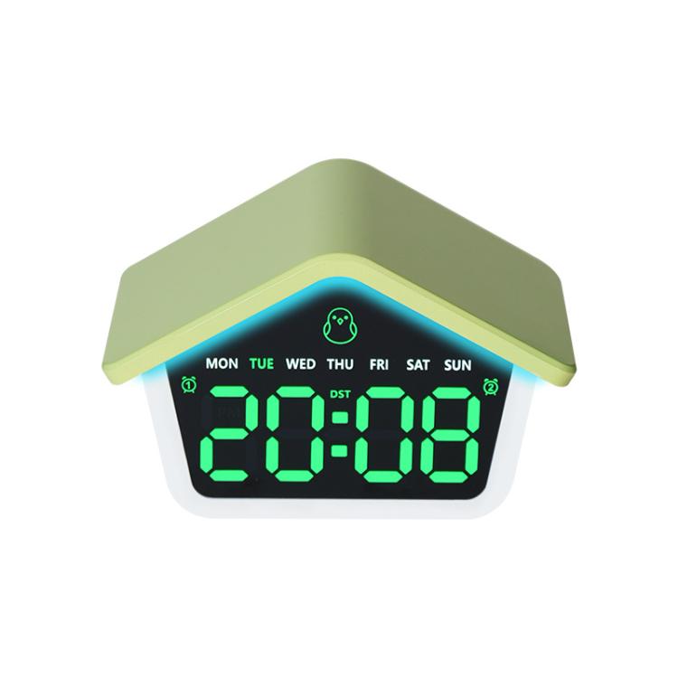 Sveglia digitale Atmosphere Cabin con luce notturna a LED a 8 colori, funzione snooze, ora legale e luminosità regolabile.