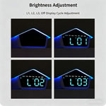 Sveglia digitale Atmosphere Cabin con luce notturna a LED a 8 colori, funzione snooze, ora legale e luminosità regolabile.