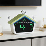 Sveglia digitale Atmosphere Cabin con luce notturna a LED a 8 colori, funzione snooze, ora legale e luminosità regolabile.
