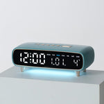 Sveglia digitale a LED con luce notturna, visualizzazione di data/giorno della settimana/temperatura, 2 allarmi, timer per il conto alla rovescia, 3 livelli di luminosità, porta di uscita USB.
