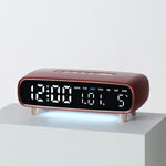 Sveglia digitale a LED con luce notturna, visualizzazione di data/giorno della settimana/temperatura, 2 allarmi, timer per il conto alla rovescia, 3 livelli di luminosità, porta di uscita USB.