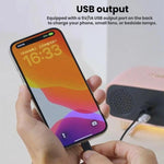 Sveglia digitale a LED con luce notturna, visualizzazione di data/giorno della settimana/temperatura, 2 allarmi, timer per il conto alla rovescia, 3 livelli di luminosità, porta di uscita USB.