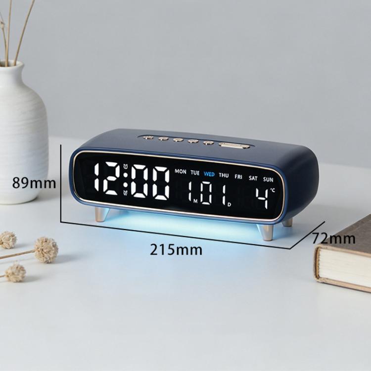 Sveglia digitale a LED con luce notturna, visualizzazione di data/giorno della settimana/temperatura, 2 allarmi, timer per il conto alla rovescia, 3 livelli di luminosità, porta di uscita USB.