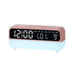 Sveglia digitale multifunzione con luce notturna dimmerabile, indicazione di data/giorno della settimana/temperatura, doppia sveglia, funzione timer e porta di ricarica USB.
