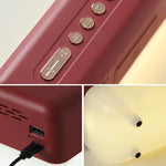 Sveglia digitale multifunzione con luce notturna dimmerabile, indicazione di data/giorno della settimana/temperatura, doppia sveglia, funzione timer e porta di ricarica USB.