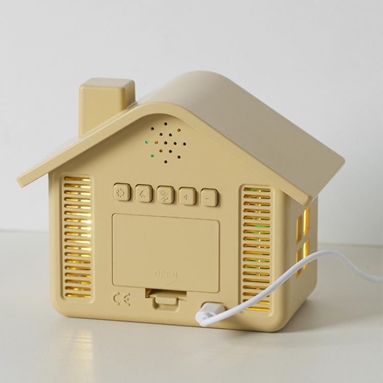 Sveglia digitale a forma di casa con luce notturna, doppia sveglia e funzione timer, 3 livelli di luminosità., GH8063 Yellow, GH8063 Gray