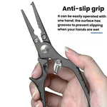 Pinza per esche in acciaio inossidabile, pinza multifunzione per la pesca con estrattore di ami, Solid Handle