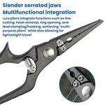 Pinza per esche in acciaio inossidabile, pinza multifunzione per la pesca con estrattore di ami, Solid Handle