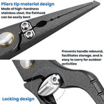 Pinza per esche in acciaio inossidabile, pinza multifunzione per la pesca con estrattore di ami, Solid Handle