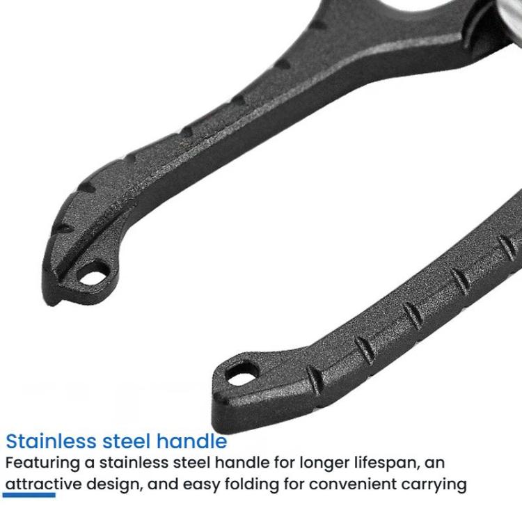 Pinza per esche in acciaio inossidabile, pinza multifunzione per la pesca con estrattore di ami, Solid Handle
