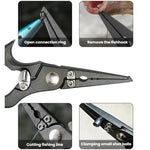 Pinza per esche in acciaio inossidabile, pinza multifunzione per la pesca con estrattore di ami, Solid Handle