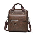 WEIXIER T666 Borsa a tracolla verticale da uomo in pelle PU, borsa a spalla per lavoro e viaggi.