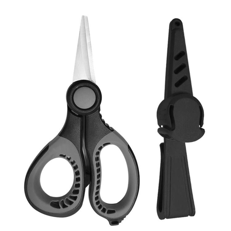 Forbici da pesca con lama seghettata per tagliare la lenza., Black Gray