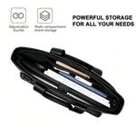 WEIXIER WD5667 Borsa porta laptop espandibile da uomo per laptop da 15,6 pollici, resistente all'acqua, borsa a tracolla per lavoro.