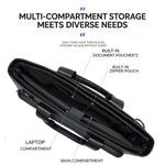 WEIXIER WD5667 Borsa porta laptop espandibile da uomo per laptop da 15,6 pollici, resistente all'acqua, borsa a tracolla per lavoro.