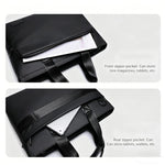 WEIXIER WD5667 Borsa porta laptop espandibile da uomo per laptop da 15,6 pollici, resistente all'acqua, borsa a tracolla per lavoro.