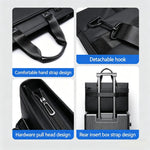 WEIXIER WD5667 Borsa porta laptop espandibile da uomo per laptop da 15,6 pollici, resistente all'acqua, borsa a tracolla per lavoro.