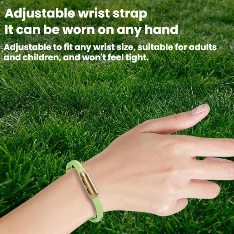 Braccialetto repellente per zanzare portatile con oli essenziali di piante da esterno, Rose Gold With Green, Rose Gold With Purple, Rose Gold With Beige, Rose Gold With Black, Gunmetal Gray With Green, Gunmetal Gray With Purple, Gunmetal Gray With Beig...