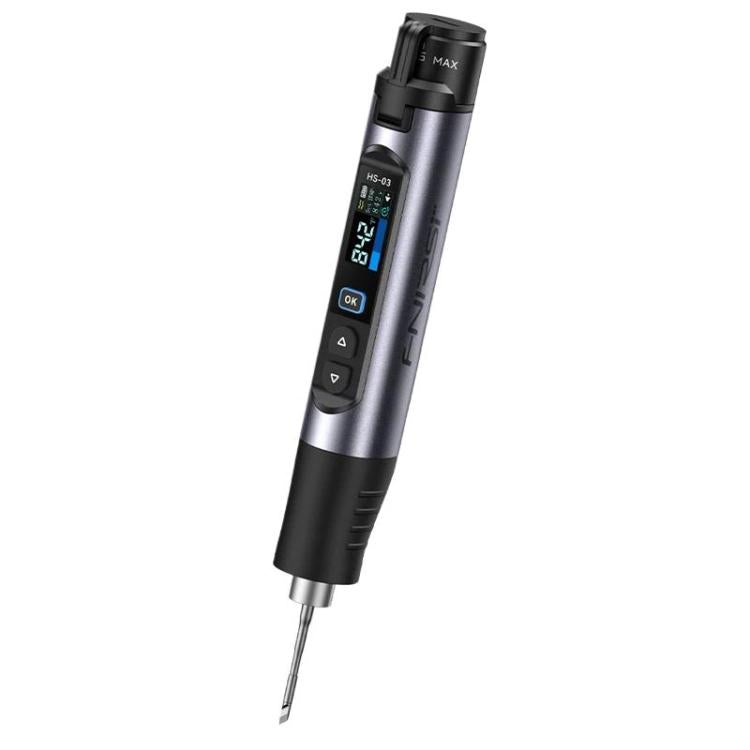 FNIRSI HS-03 Mini saldatore elettrico a temperatura costante con schermo da 0,96 pollici e tecnologia wireless, kit di riparazione.