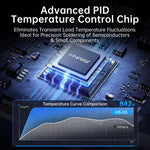 FNIRSI HS-03 Mini saldatore elettrico a temperatura costante con schermo da 0,96 pollici e tecnologia wireless, kit di riparazione.