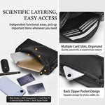 WEIXIER W133 Borsa a tracolla piccola da uomo, versatile pochette con 6 scomparti per carte, ideale per viaggi e uso quotidiano.