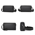 WEIXIER W133 Borsa a tracolla piccola da uomo, versatile pochette con 6 scomparti per carte, ideale per viaggi e uso quotidiano.