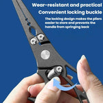 Pinza in acciaio inossidabile per tenere fermi i pesci, estrattore di ami ad anello aperto per la pesca con esche artificiali, Hollow Handle, With Storage Pouch