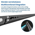 Pinza in acciaio inossidabile per tenere fermi i pesci, estrattore di ami ad anello aperto per la pesca con esche artificiali, Hollow Handle, With Storage Pouch