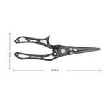 Pinza in acciaio inossidabile per tenere fermi i pesci, estrattore di ami ad anello aperto per la pesca con esche artificiali, Hollow Handle, With Storage Pouch