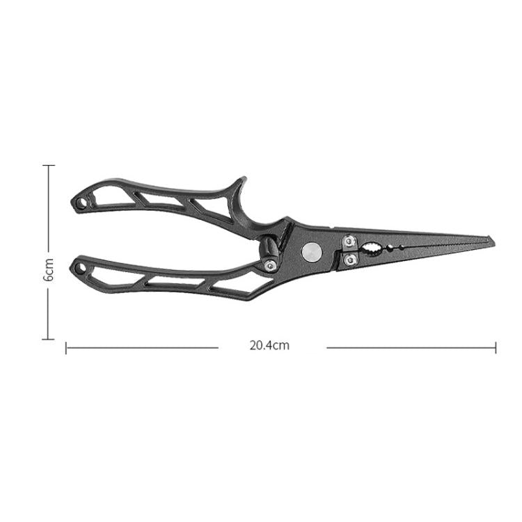 Pinza in acciaio inossidabile per tenere fermi i pesci, estrattore di ami ad anello aperto per la pesca con esche artificiali, Hollow Handle, With Storage Pouch