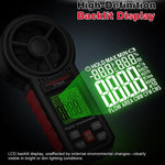 HABOTEST HT5005 Anemometro digitale portatile con display, misuratore di velocità e temperatura del vento ad alta precisione., HT5005