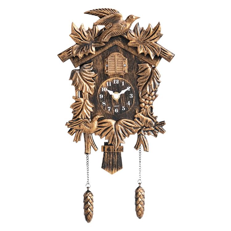 Orologio da parete vintage a cucù con suoneria di cinguettio di uccelli per arredare casa, soggiorno e camera da letto.