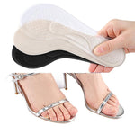 Soletta antiscivolo invisibile per mezze taglie da donna con tacco alto, Apricot Velvet, Black Velvet, Transparent