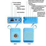 Mini altoparlante Bluetooth retrò con luci RGB, slot per scheda TF e chiavetta USB, audio da scrivania.