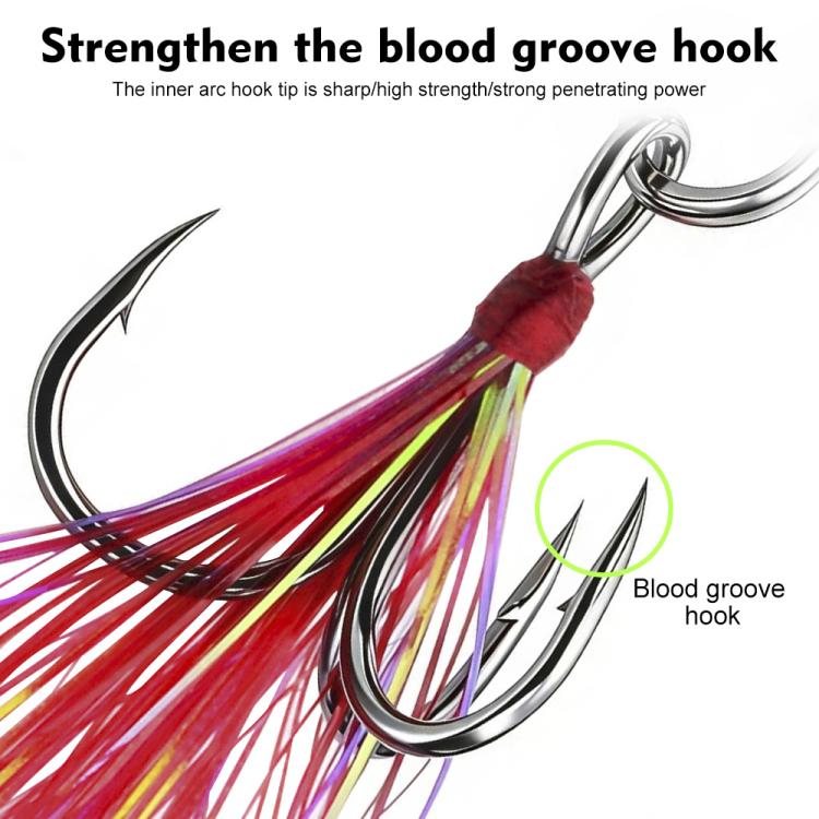 Kit di 5 esche artificiali da pesca PROBEROS con cucchiaini, set di esche rigide in metallo con amo affilato a scanalatura per il sangue e piume colorate.