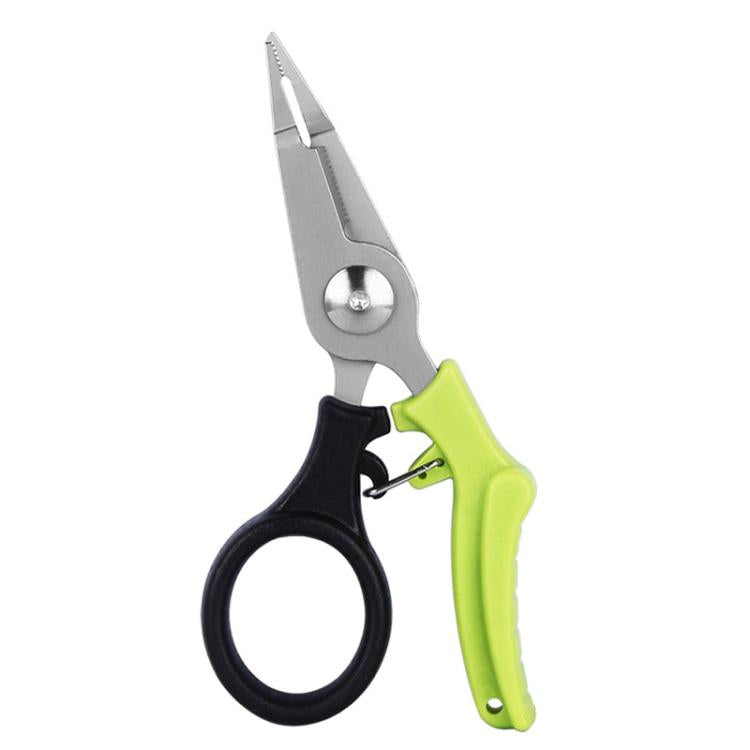 Forbici da pesca multifunzionali, mini pinze portatili per esche, Black Green