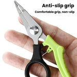 Forbici da pesca multifunzionali, mini pinze portatili per esche, Black Green