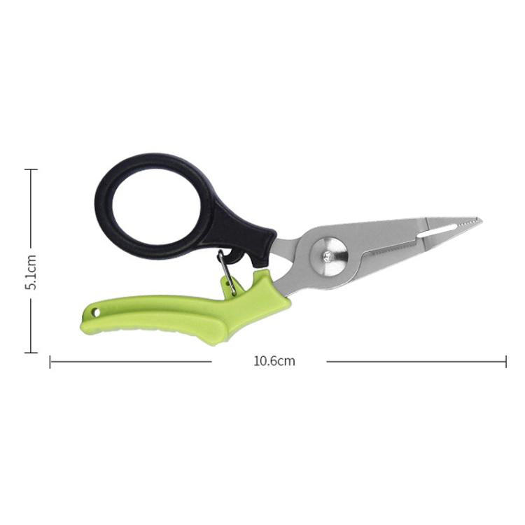 Forbici da pesca multifunzionali, mini pinze portatili per esche, Black Green