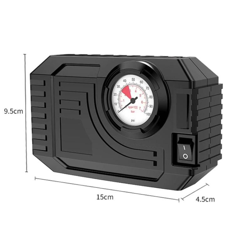 Gonfiatore pneumatici analogico portatile con luce LED