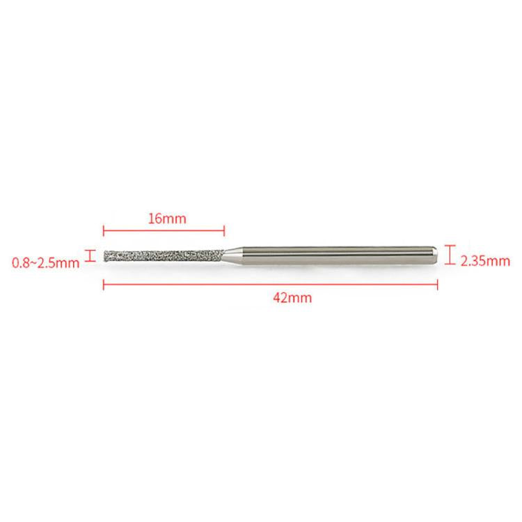 Punta da trapano in carburo di silicio, punta da trapano in giada, smeraldo e agata, punta diamantata allungata per smerigliatura, 0.8mm, 1.0mm, 1.2mm, 1.5mm, 1.8mm, 2.0mm, 2.5mm